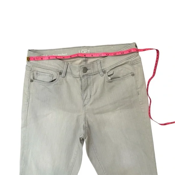 NWOT! Never Worn! Ann Taylor LOFT Grey Modern Sexy Boot Jeans in size 10 Petite - Picture 7 of 10